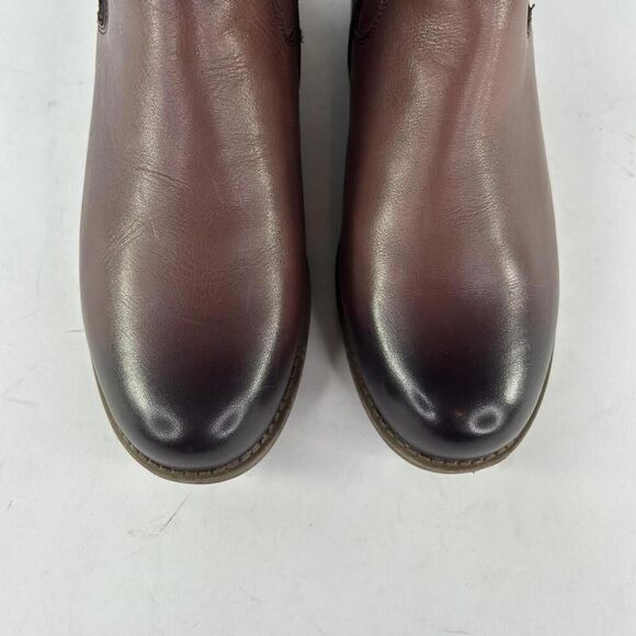 Propet Women's Tatum Boots US 9 Dark Burgandy Pull-On Side Zip Ankle Booties - Picture 9 of 13